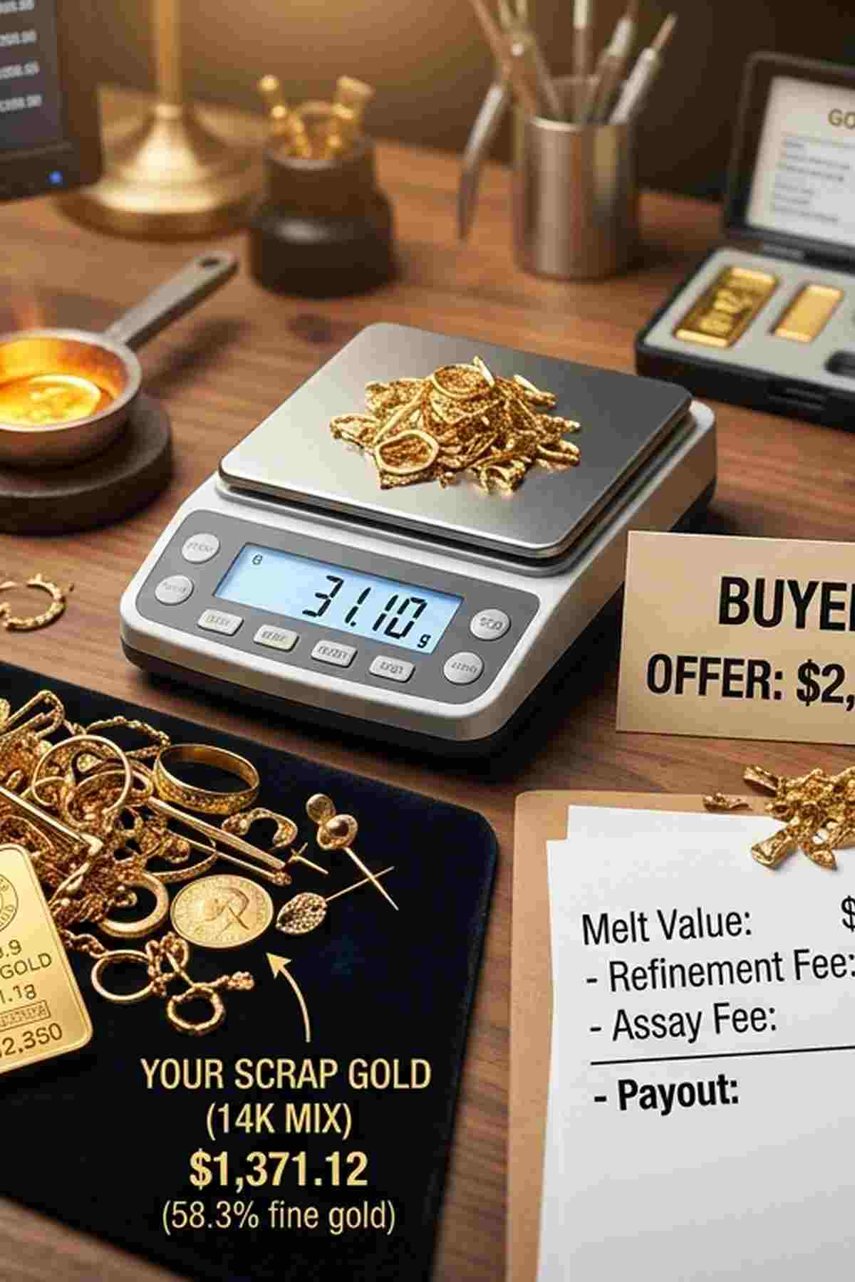 How to Compare Scrap Gold Offers Using Melt Value and Buyer Deductions